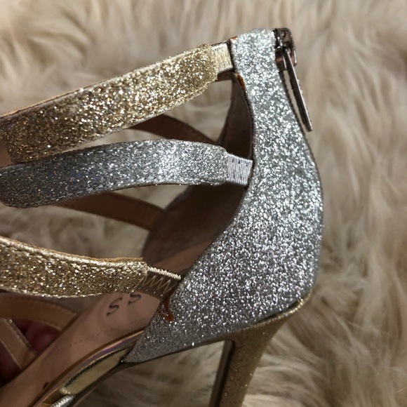 Guess silver & gold high heels Sz6 - Picture 4 of 7